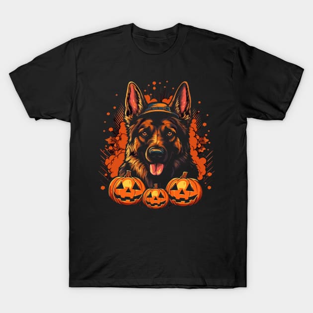 German Shepherd Halloween T-Shirt by JH Mart